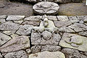 Candi Cetho - Sculptures of the eighth terrace. 